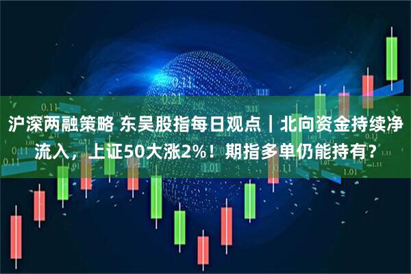 沪深两融策略 东吴股指每日观点｜北向资金持续净流入，上证50大涨2%！期指多单仍能持有？