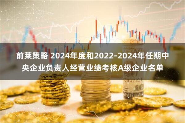 前莱策略 2024年度和2022-2024年任期中央企业负责人经营业绩考核A级企业名单